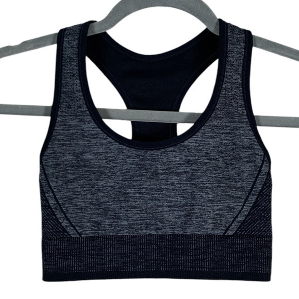 All in Motion Black Gray Sports Bra NOT PADDED SIze Small EUC #DS-1515